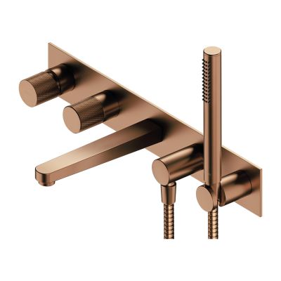 Omnires Contour bateria wannowo-prysznicowa podtynkowa miedź szczotkowana CT80371CPB