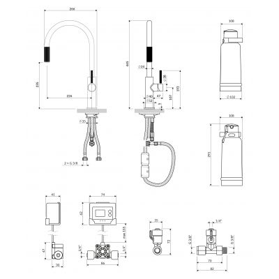 Omnires Switch bateria kuchenna do filtra wody stojąca chrom SW9059-FD1CR