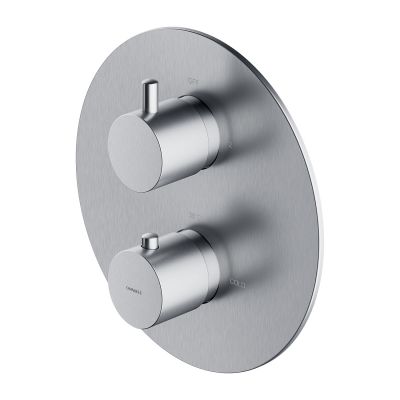 Omnires Y bateria wannowo-prysznicowa podtynkowa termostatyczna nikiel Y1236RONI