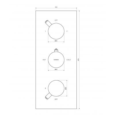 Omnires Y bateria wannowo-prysznicowa podtynkowa podtynkowa nikiel Y1238/KRONI