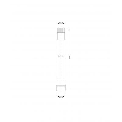 Omnires wąż prysznicowy 150 cm mosiężny czarny półpołysk 029BL