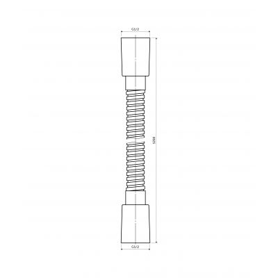 Omnires wąż prysznicowy 150 cm mosiężny złoty połysk 029GL