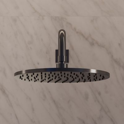 Omnires SlimLine deszczownica 25x25 cm okrągła antracyt WG125CAT