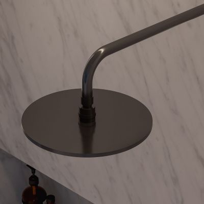 Omnires ramię prysznicowe 40 cm ścienne antracyt RA01C/KAT