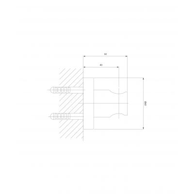 Omnires uchwyt prysznicowy złoty szczotkowany 8873AGLB