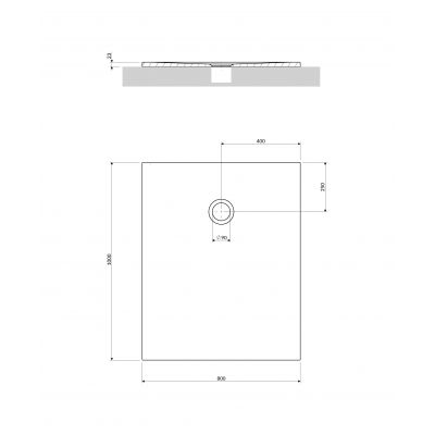 Omnires Aquapure brodzik prostokątny 100x80 cm biały mat AQUAPURE80-100BM