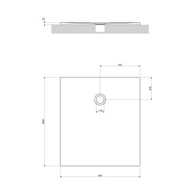 Omnires Aquapure brodzik prostokątny 100x90 cm biały mat AQUAPURE90-100BM