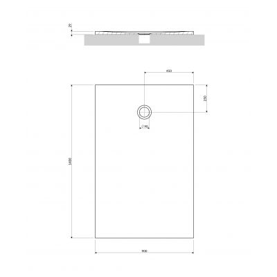 Omnires Aquapure brodzik prostokątny 140x90 cm biały mat AQUAPURE90-140BM