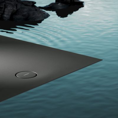 Omnires Aquarock brodzik prostokątny z maskownicą 160x80 cm ash grey mat AQUAROCK80-160AG