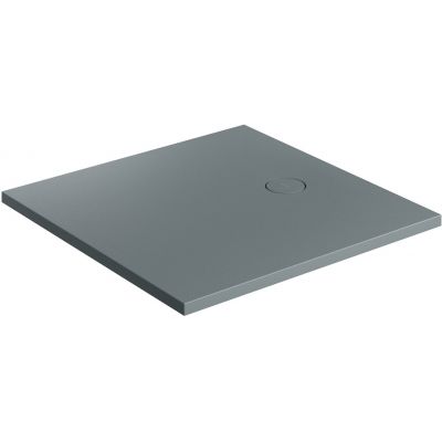 Omnires Aquarock brodzik kwadratowy z maskownicą 80x80 cm ash grey mat AQUAROCK80-KAG