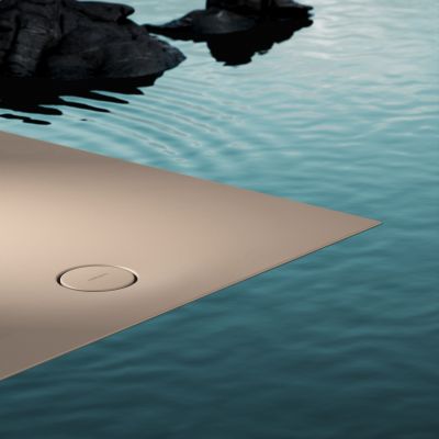 Omnires Aquarock brodzik kwadratowy z maskownicą 80x80 cm dune beige mat AQUAROCK80-KDB