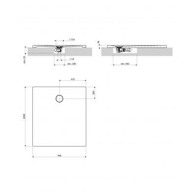 Omnires Aquarock brodzik prostokątny z maskownicą 120x90 cm black lava mat AQUAROCK90-120BLV