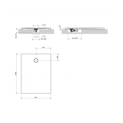 Omnires Aquarock brodzik prostokątny z maskownicą 120x90 cm olive mat AQUAROCK90-120OL