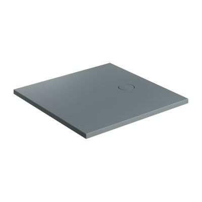 Omnires Aquarock brodzik kwadratowy z maskownicą 90x90 cm ash grey mat AQUAROCK90-KAG