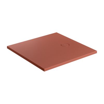 Omnires Aquarock brodzik kwadratowy z maskownicą 90x90 cm terracotta mat AQUAROCK90-KTE