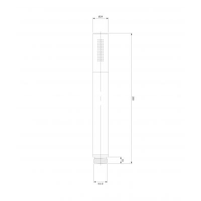 Omnires słuchawka prysznicowa 1-funkcyjna złota MICROPHONE-RGL