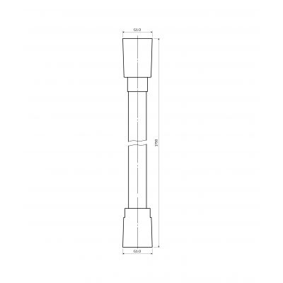 Omnires wąż prysznicowy 175 cm bezskrętny srebrny SILVER-X175SL