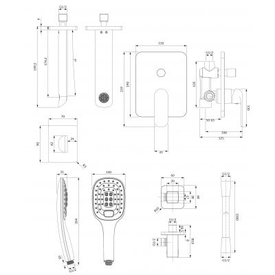 Omnires Sacramento zestaw wannowo-prysznicowy podtynkowy chrom SYSSCW01XCR