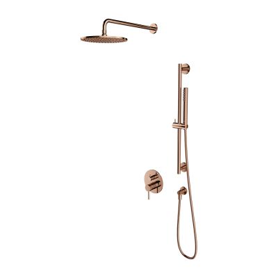 Omnires Y zestaw prysznicowy podtynkowy z deszczownicą miedź połysk SYSY47CP