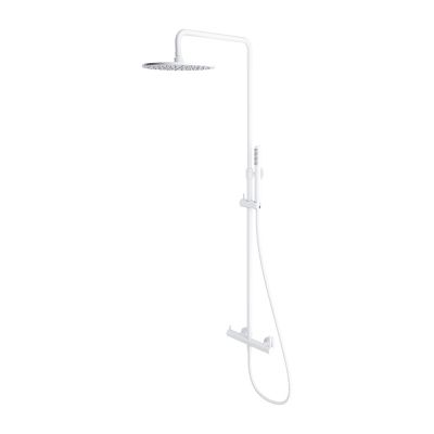 Omnires Y zestaw prysznicowy ścienny z deszczownicą biały mat Y1244MWM