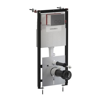 Omnires Eco Flush Set stelaż podtynkowy z przyciskiem spłukującym do miski WC wiszącej STFWCECO1R45-RAT