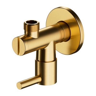 Omnires zawór ścienny kątowy złoty szczotkowany 8857GLB