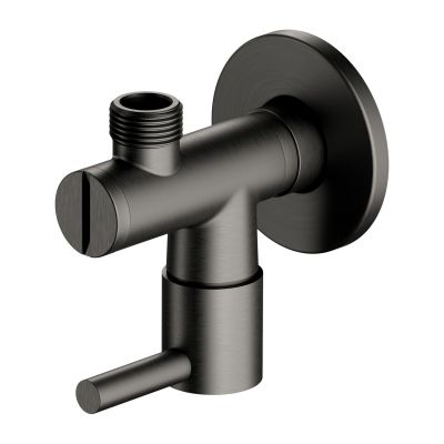 Omnires zawór ścienny kątowy grafit szczotkowany 8857GR