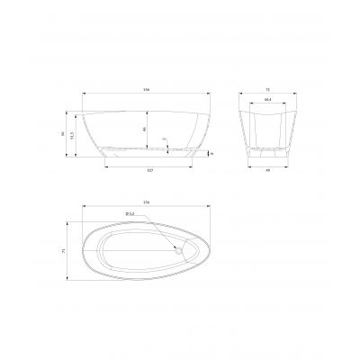 Omnires M+ Barcelona wanna wolnostojąca biały mat BARCELONA156BM