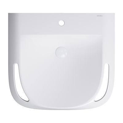 Omnires Hold M+ umywalka 60x55 cm ścienna dla niepełnosprawnych biała HOLDUWBP