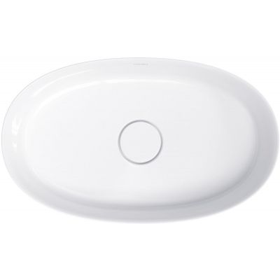 Omnires Neo M+ umywalka 60x36 cm owalna nablatowa biała NEOUNBP