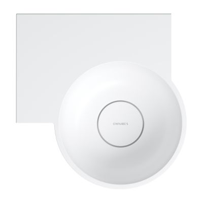 Omnires Ovo M+ umywalka 33x34 cm narożna ścienna-nablatowa biały mat OVO335UWLBM