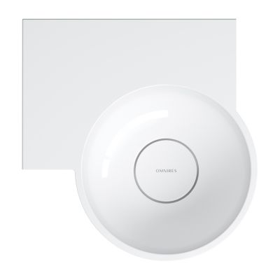 Omnires Ovo M+ umywalka 33x34 cm narożna ścienna-nablatowa biały połysk OVO335UWLBP