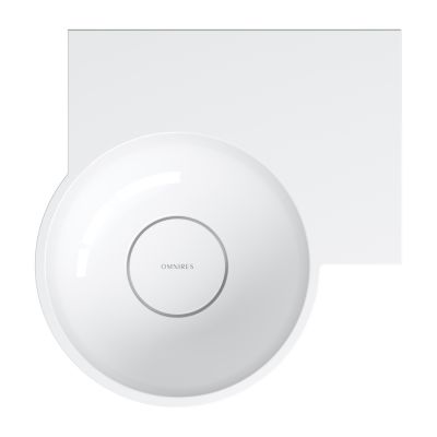 Omnires Ovo M+ umywalka 33x34 cm narożna ścienna-nablatowa biały połysk OVO335UWPBP