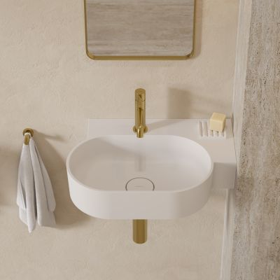 Omnires Ovo M+ umywalka 55x38 cm owalna nablatowa biały mat OVO555UWPBM