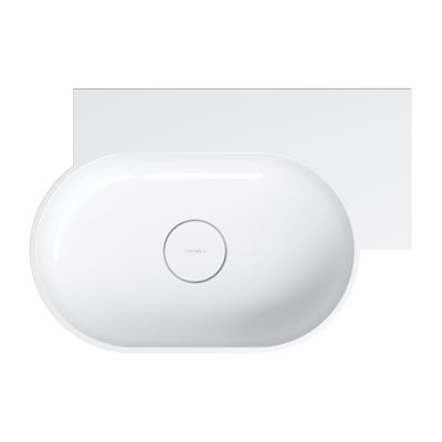 Omnires Ovo M+ umywalka 55x38 cm owalna nablatowa biały połysk OVO555UWPBP