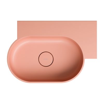 Omnires Ovo M+ umywalka 55x38 cm owalna nablatowa coral mat OVO555UWPCO