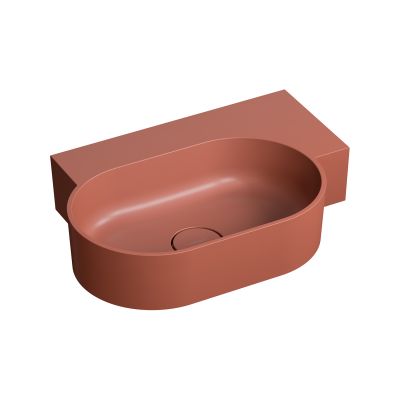 Omnires Ovo M+ umywalka 55x38 cm owalna nablatowa terracotta mat OVO555UWPTE
