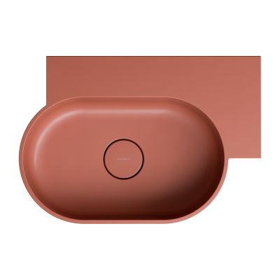 Omnires Ovo M+ umywalka 55x38 cm owalna nablatowa terracotta mat OVO555UWPTE
