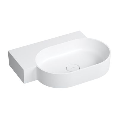 Omnires Ovo M+ umywalka 64x44 cm narożna ścienna-nablatowa biały mat OVO645UWLBM