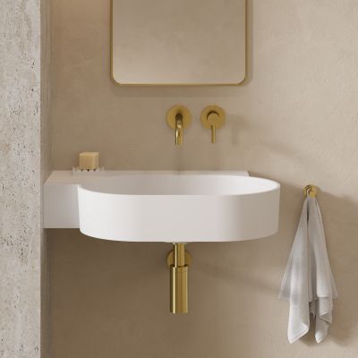 Omnires Ovo M+ umywalka 64x44 cm narożna ścienna-nablatowa biały mat OVO645UWLBM