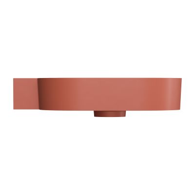 Omnires Ovo M+ umywalka 64x44 cm narożna ścienna-nablatowa terracotta mat OVO645UWLTE