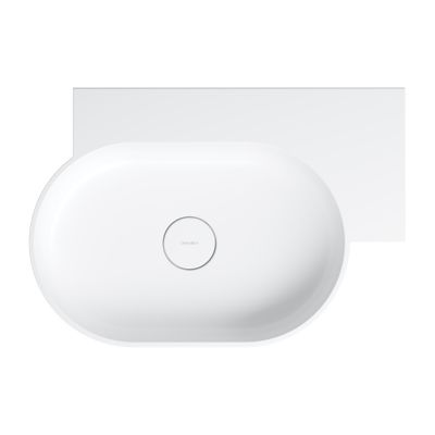 Omnires Ovo M+ umywalka 64x44 cm owalna nablatowa-z blatem biały mat OVO645UWPBM