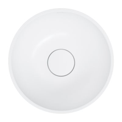 Omnires Shell M+ umywalka 35x35 cm okrągła nablatowa biały mat SHELL350UNBM