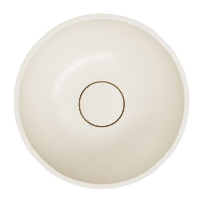 Omnires Shell M+ umywalka 35x35 cm okrągła nablatowa white sand mat SHELL350UNWS