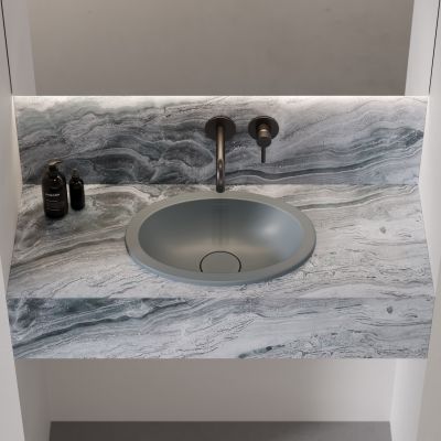 Omnires Shell M+ umywalka podblatowa ash grey mat SHELL380UPAG