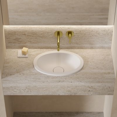 Omnires Shell M+ umywalka podblatowa biały mat SHELL380UPBM