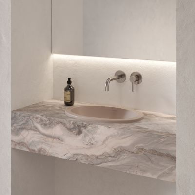 Omnires Shell M+ umywalka podblatowa dune beige mat SHELL380UPDB