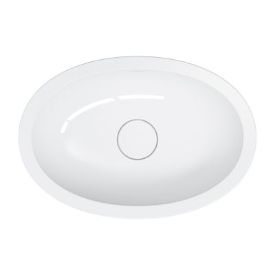 Omnires Shell M+ umywalka 48x31 cm owalna podblatowa biały połysk SHELL480UPBP