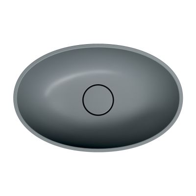 Omnires Shell M+ umywalka 50x32 cm owalna podblatowa ash grey mat SHELL500UNAG