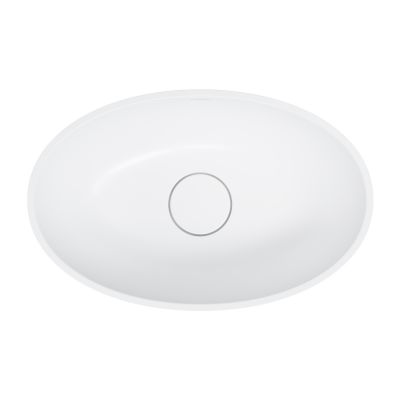 Omnires Shell M+ umywalka 50x32 cm owalna nablatowa biały mat SHELL500UNBM